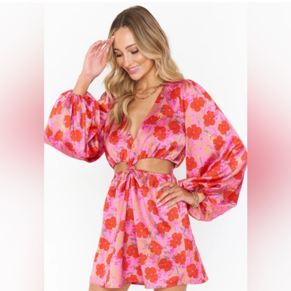 Show Me Your Mumu Christina Floral Pink and Red Dress